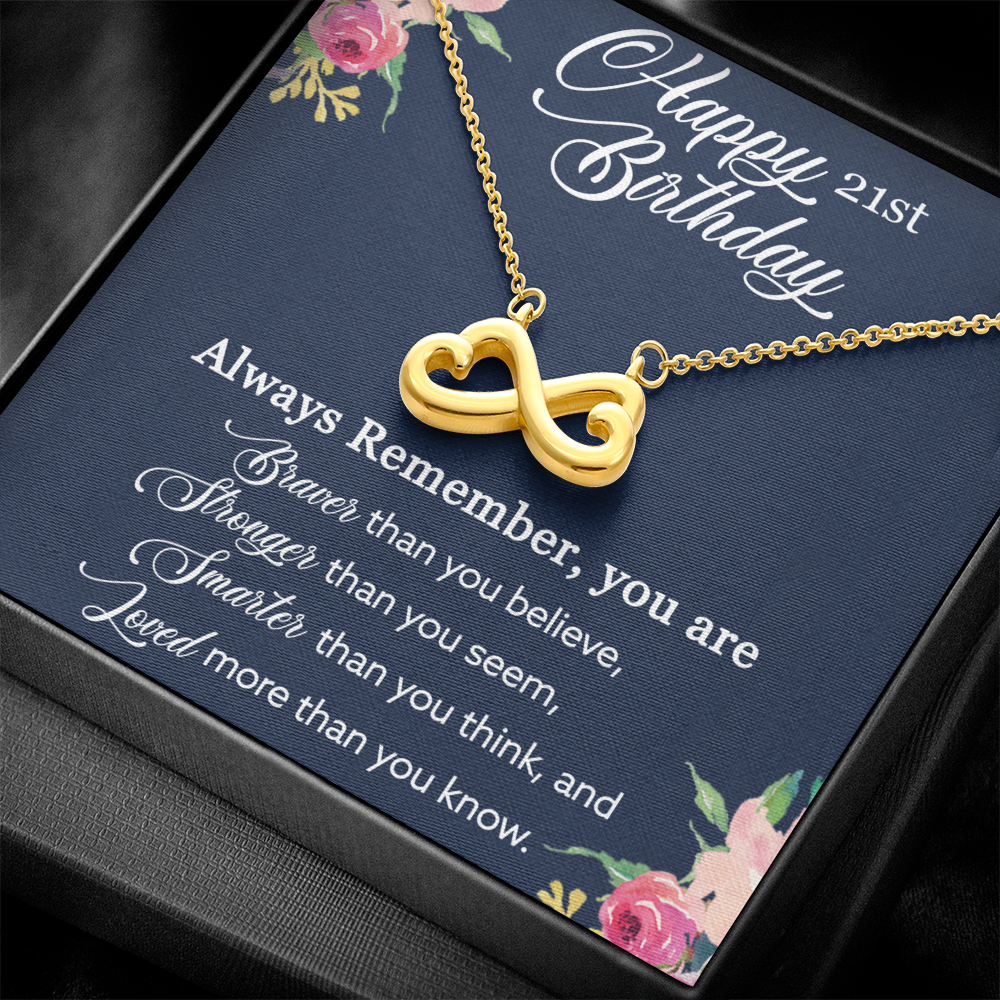 Best Gifts 305 21st Birthday Infinity Heart Necklace for Her