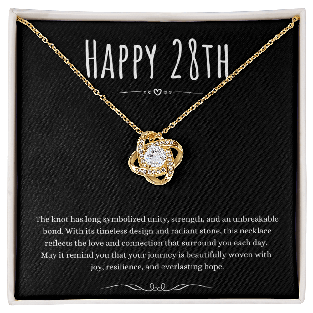 Best Gifts 305 – 28th Birthday Love Knot Necklace for Her
