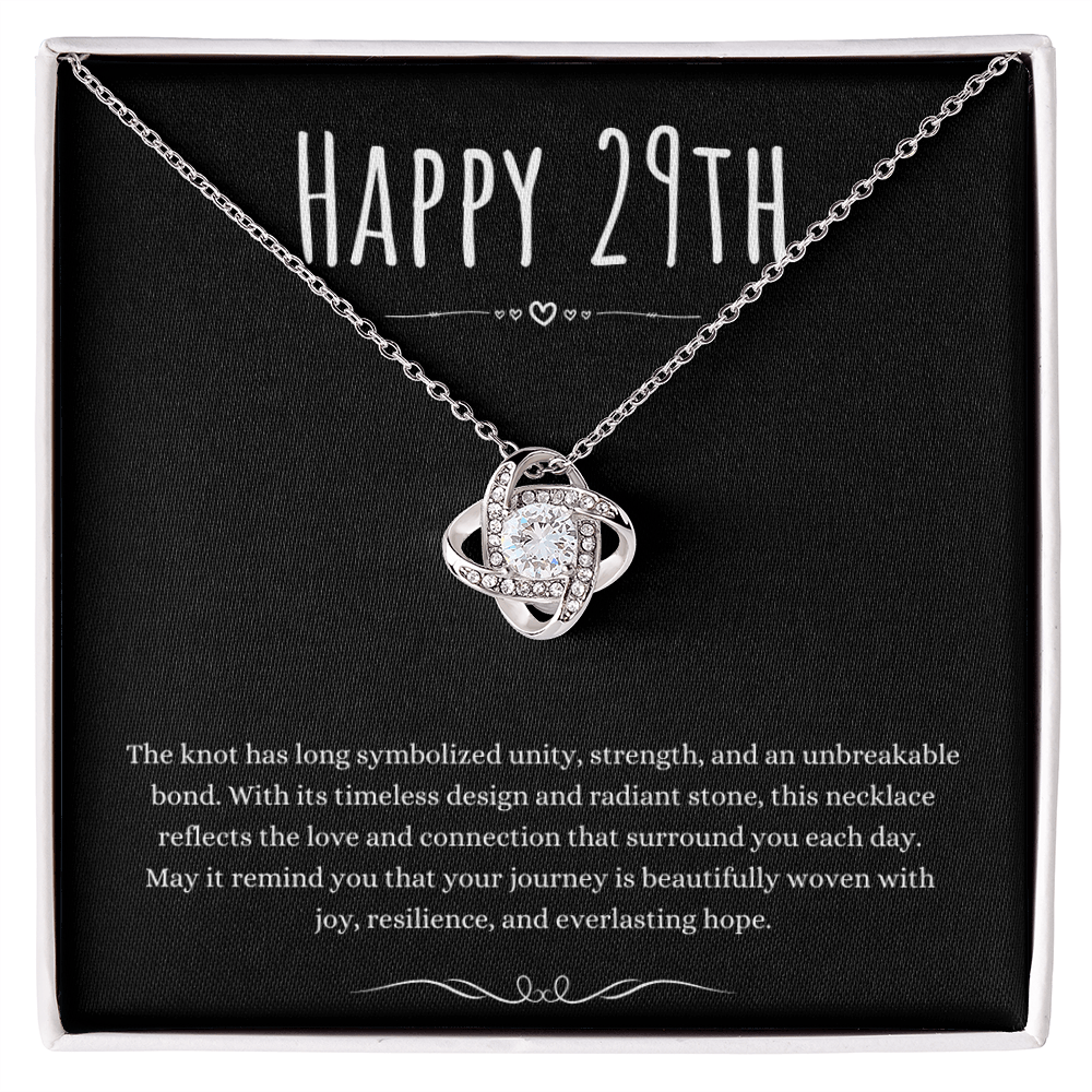 Best Gifts 305 – 29th Birthday Love Knot Necklace for Her