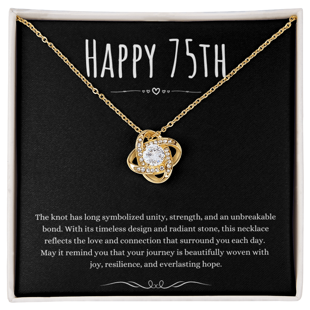 Best Gifts 305 75th Birthday Necklace for Her Love Knot Gift