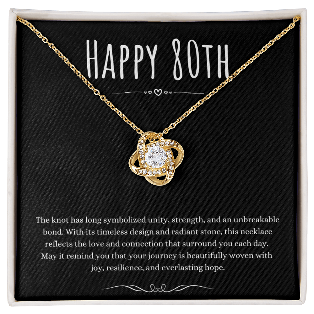 Best Gifts 305 80th Birthday Necklace for Her – Love Knot Gift