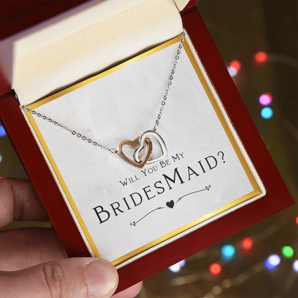 Best Gifts 305 Bridesmaid Interlocking Hearts Necklace Proposal Gift