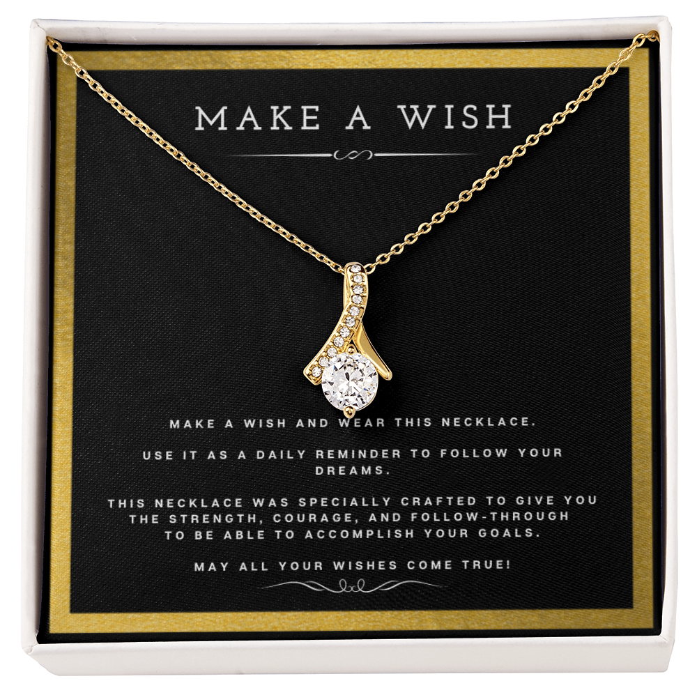 Best Gifts 305 Gifts for Women Ribbon Necklace Make a Wish Jewelry
