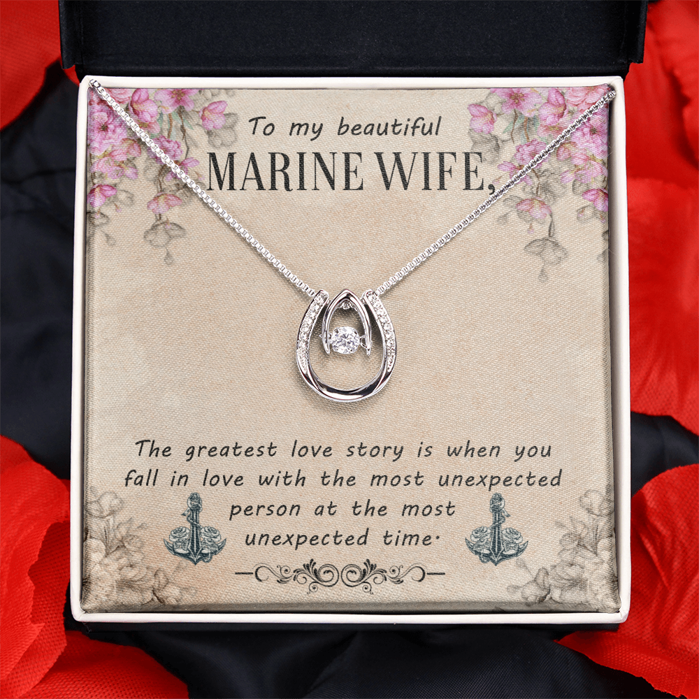 Best Gifts 305 Marine Wife Lucky in Love Necklace Gift from Husband