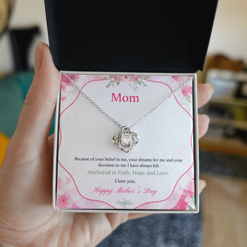 Best Gifts 305 Mom Love Knot Necklace Mother’s Day Gift