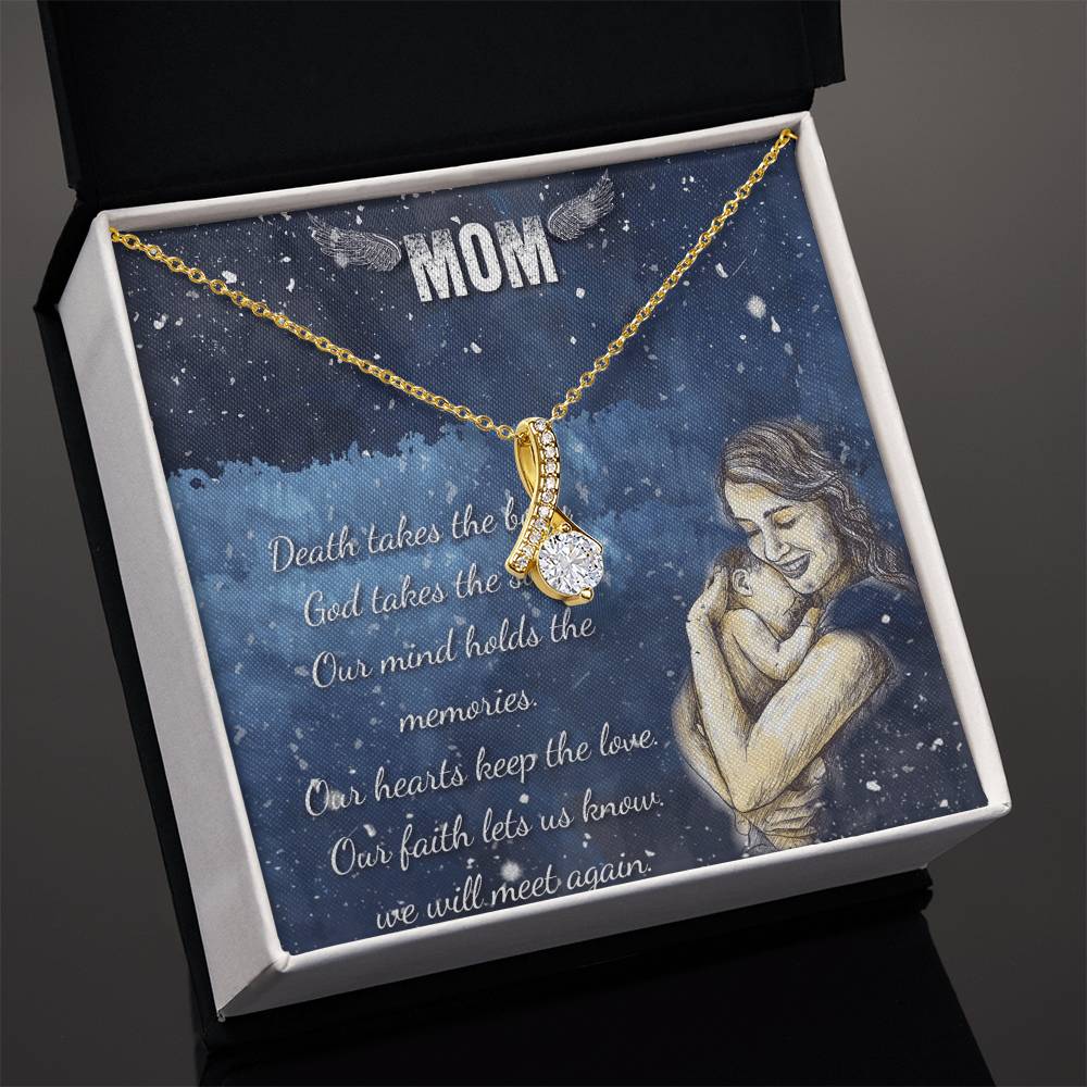 Best Gifts 305 Mom Memorial Ribbon Necklace Sympathy Gift
