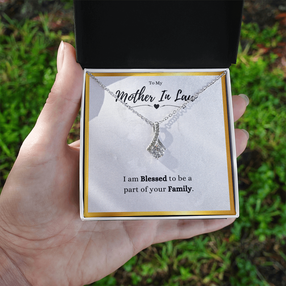 Best Gifts 305 Mother in Law Ribbon Necklace – Blessed Family Gift