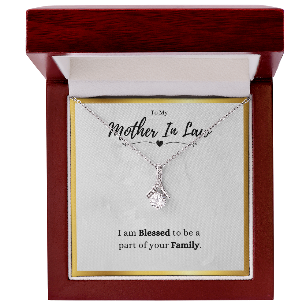 Best Gifts 305 Mother in Law Ribbon Necklace – Blessed Family Gift