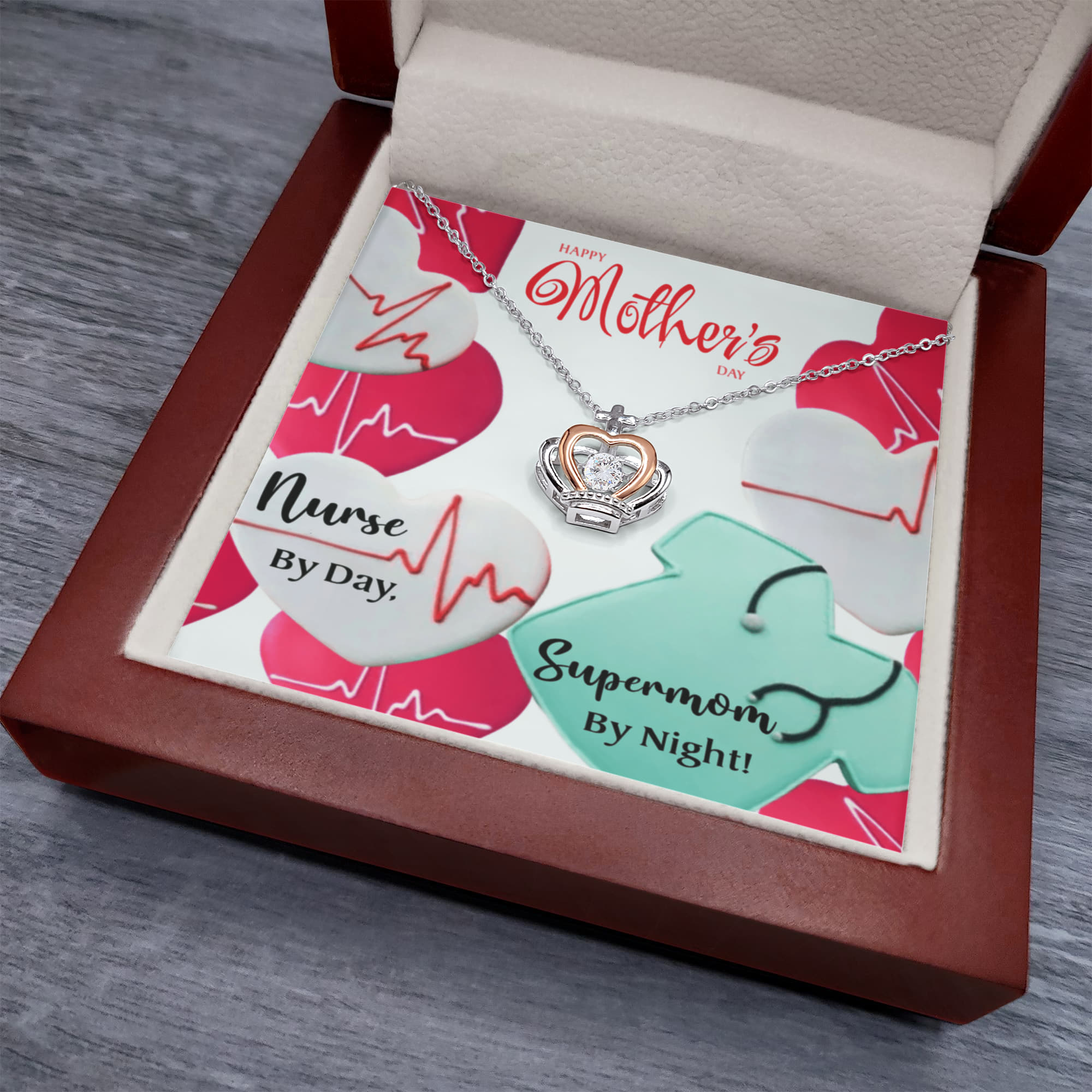 Best Gifts 305 Nurse Mom Crown Necklace Mother’s Day Gift