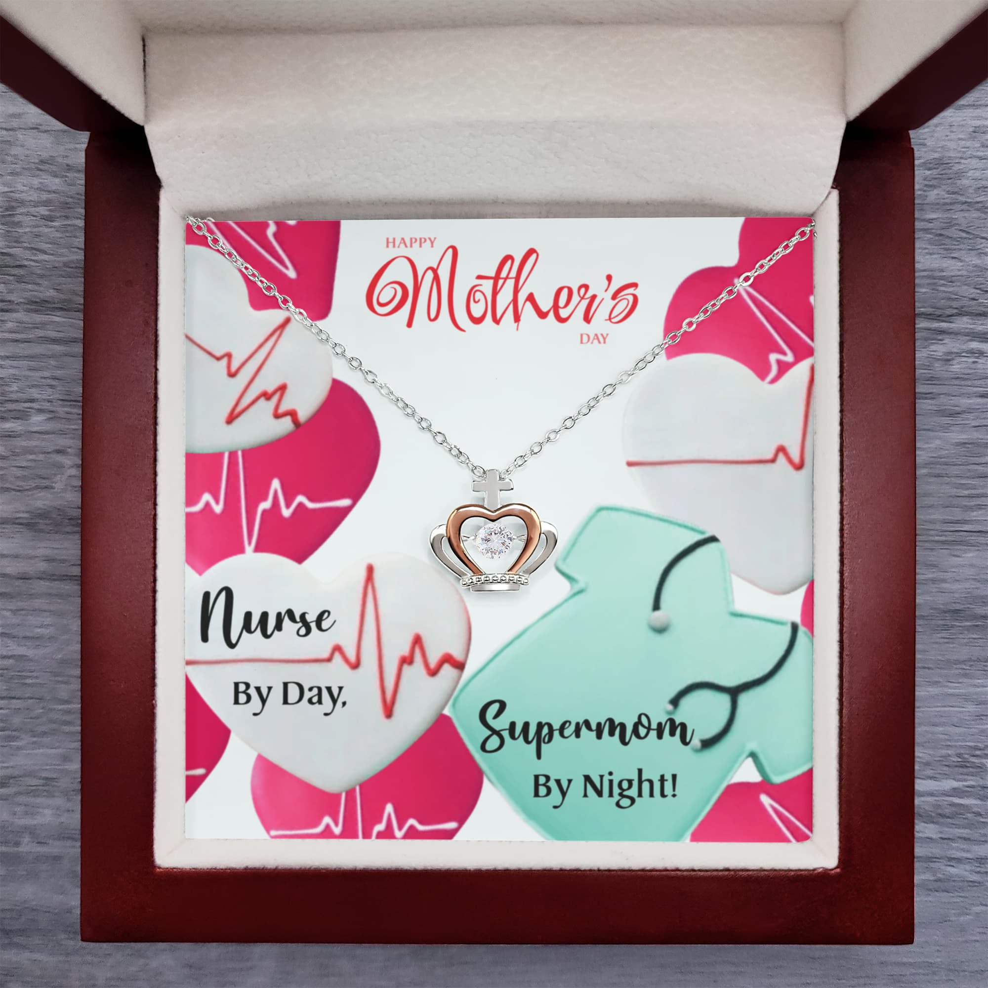 Best Gifts 305 Nurse Mom Crown Necklace Mother’s Day Gift