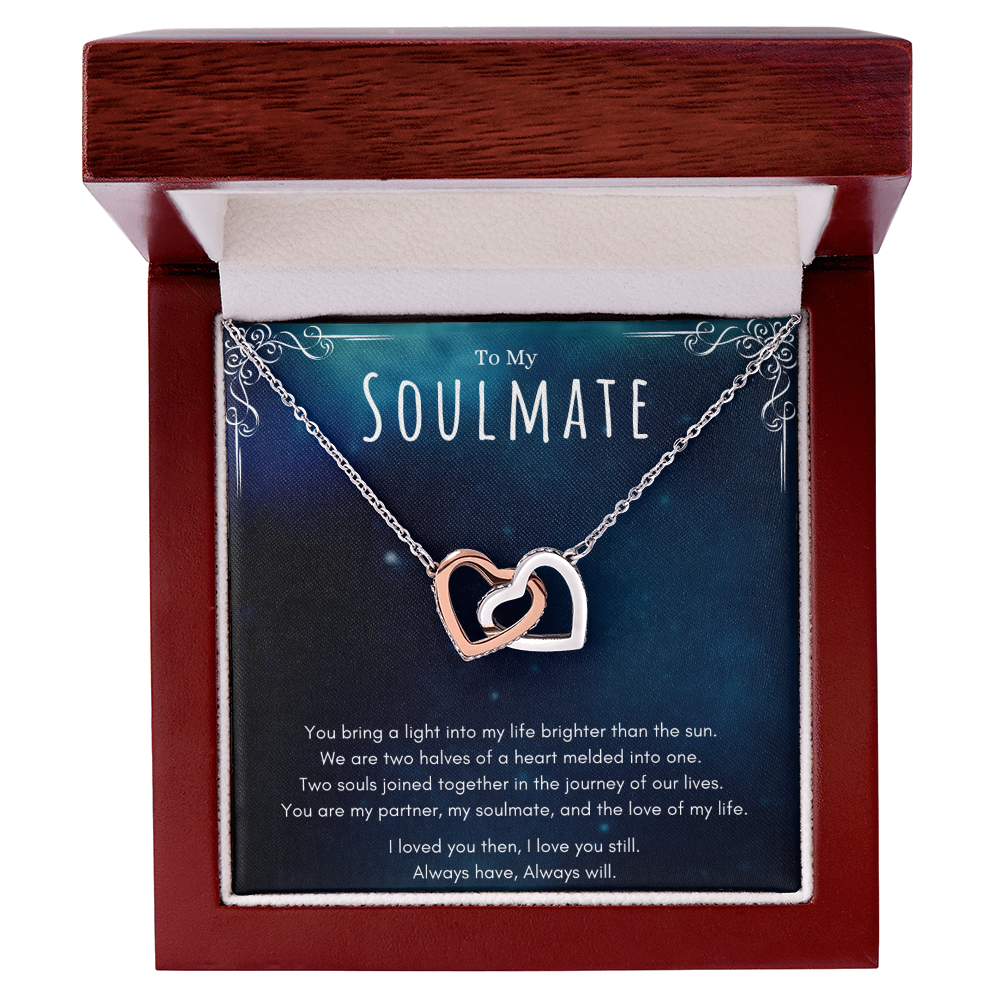 Best Gifts 305 Soulmate Necklace for Her Interlocking Hearts