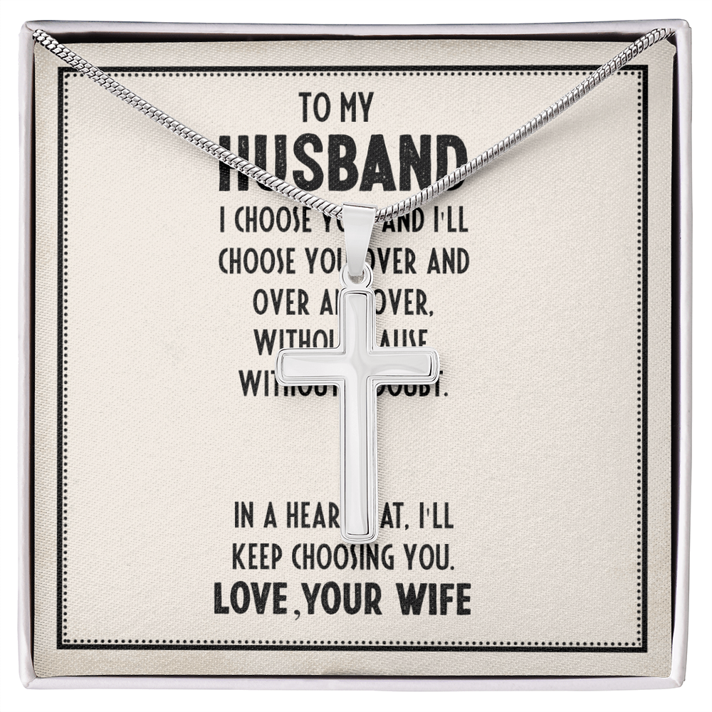 Best Gifts 305 To My Husband Cross Necklace Faith Gift from Wife