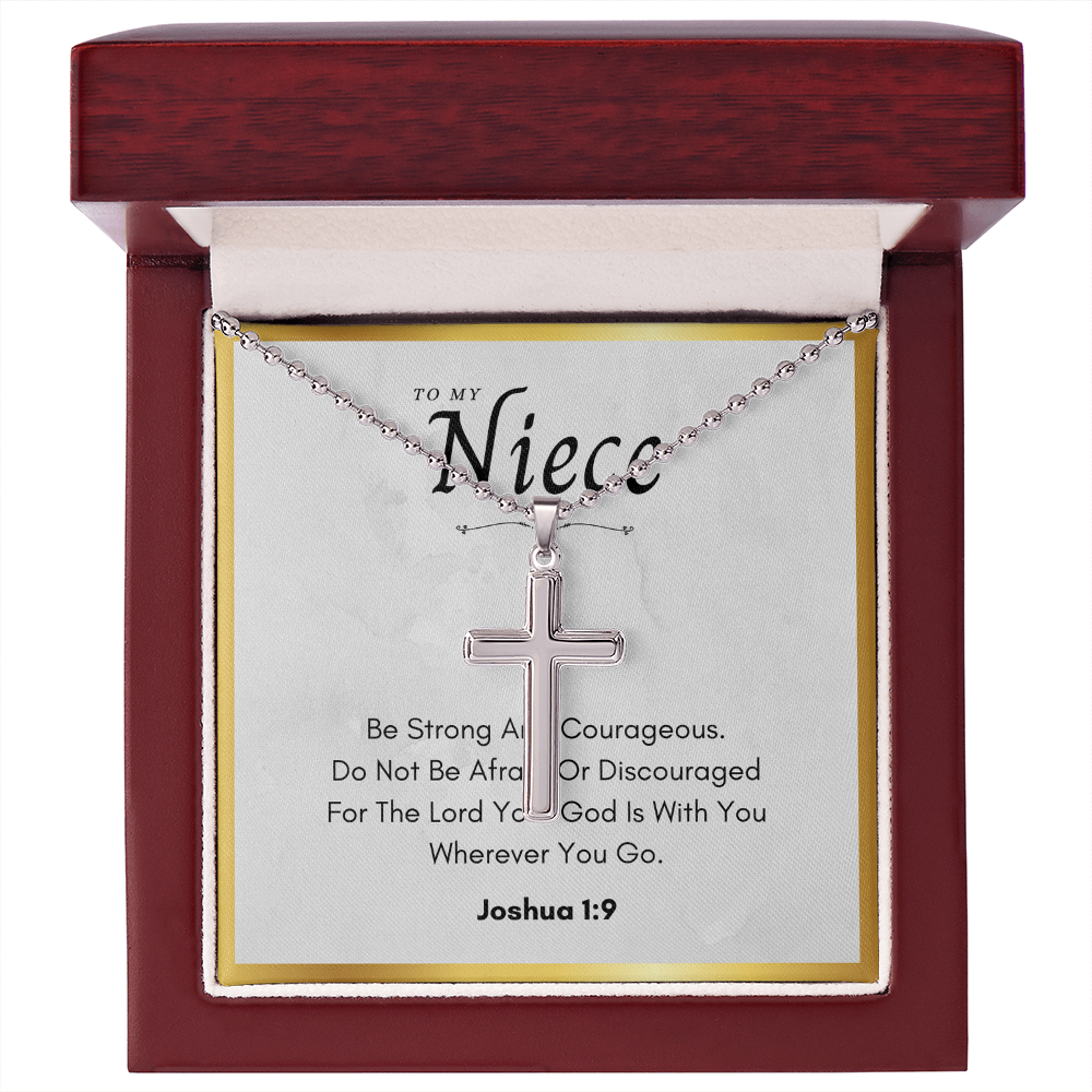 Best Gifts 305 To My Niece Cross Necklace Christian Gift Joshua 1:9