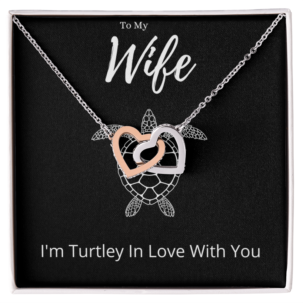 Best Gifts 305 Wife Turtle Pun Necklace Funny Interlocking Hearts Jewelry