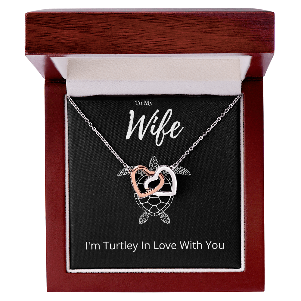 Best Gifts 305 Wife Turtle Pun Necklace Funny Interlocking Hearts Jewelry