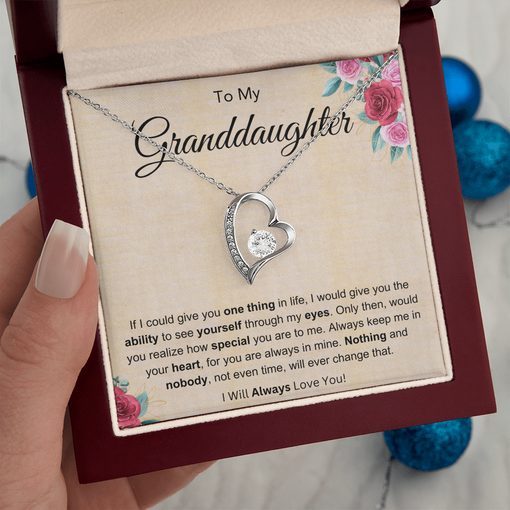 To My Granddaughter Forever Love Necklace From Grandmother, Gifts for Granddaughter, Granddaughter Birthday Gifts by Best Gifts 305
