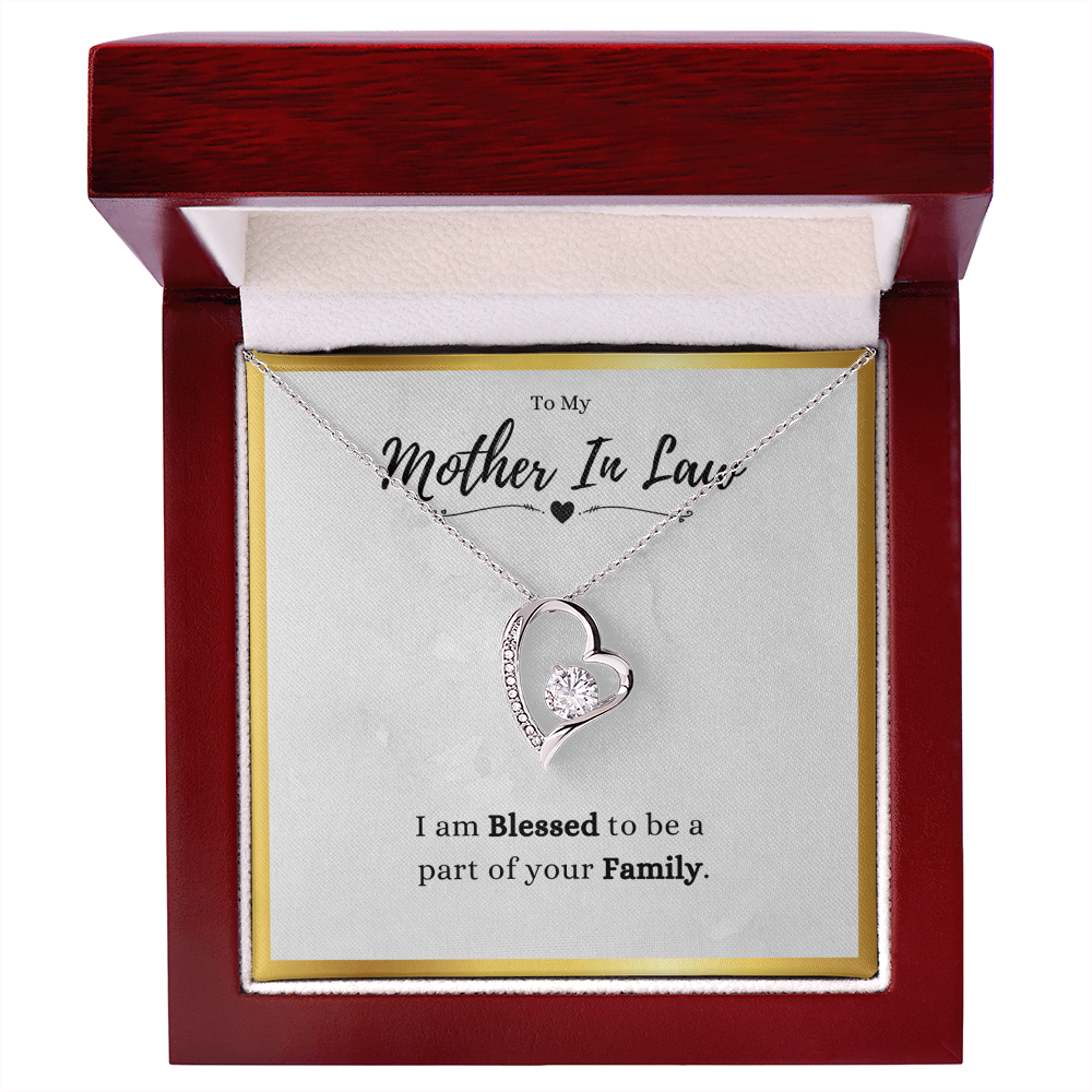 Mother In Law Gift, Blessed, Forever Love Necklace With Message Card, Mother In Law Wedding Gift From Bride by Best Gifts 305