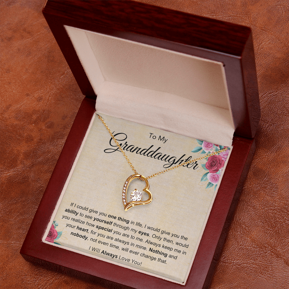 To My Granddaughter Forever Love Necklace From Grandmother, Gifts for Granddaughter, Granddaughter Birthday Gifts by Best Gifts 305