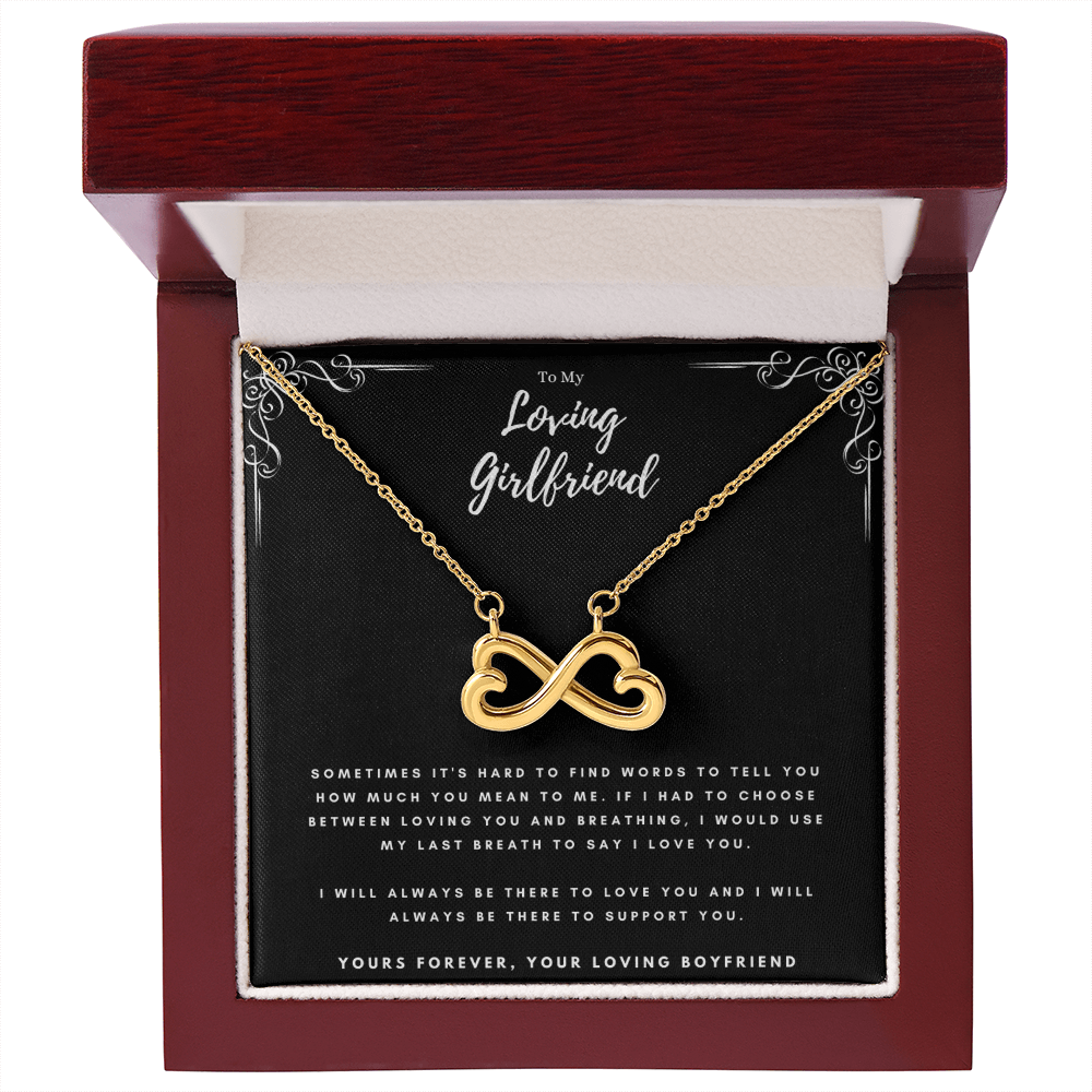 To My Loving Girlfriend Valentines Day Endless Love Necklace Message Card Gift From Boyfriend, Girlfriend Anniversary Birthday Present, Christmas Jewelry Gift For Girlfriend by Best Gifts 305