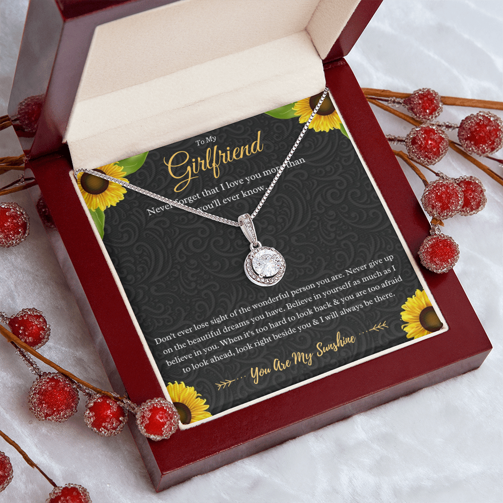 To My Girlfriend Eternal Hope Necklace Gift From Boyfriend, Girlfriend Anniversary Present, Girlfriend Valentines Day Message Card Jewelry Gift For Birthday by Best Gifts 305