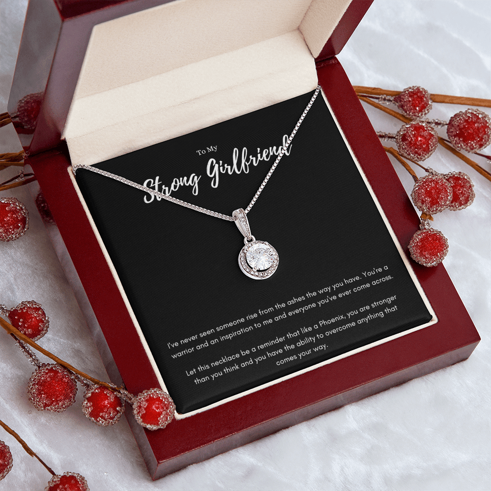 Strong Girlfriend Phoenix Message Card Eternal Hope Necklace Jewelry Gift From Boyfriend, Meaningful Birthday Gift For Girlfriend, Inspirational Valentines Day Necklace Message For Her by Best Gifts 305