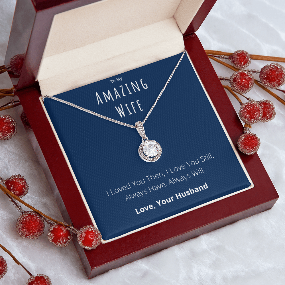 To My Amazing Wife Eternal Hope Necklace Anniversary Message Card Jewelry Gift From Husband, Heartwarming Wife Valentines Day Present by Best Gifts 305