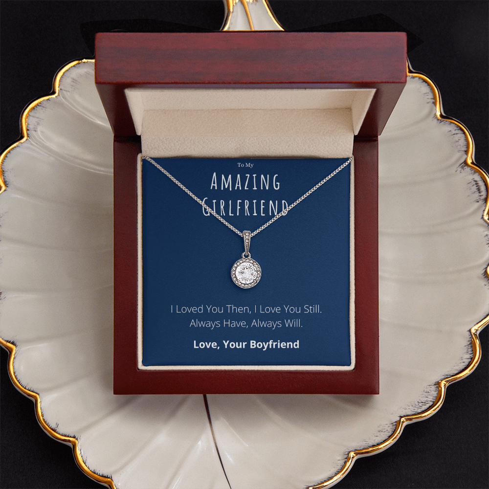 To My Amazing Girlfriend Eternal Hope Necklace Anniversary Message Card Jewelry Gift From Boyfriend, Heartwarming Girlfriend Valentines Day Present by Best Gifts 305