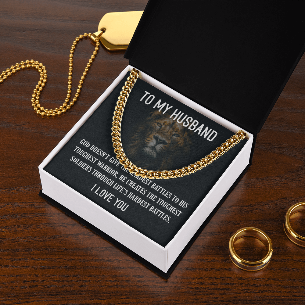 To My Husband, Father's Day Gift To Husband, Gifts For Husband, Husband Gifts - Cuban Link Chain Necklace by Best Gifts 305