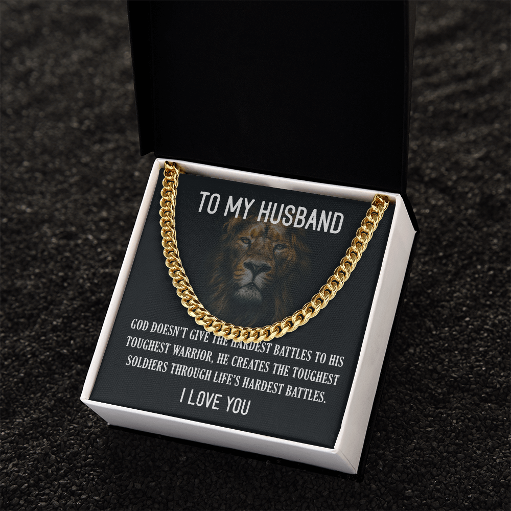 To My Husband, Father's Day Gift To Husband, Gifts For Husband, Husband Gifts - Cuban Link Chain Necklace by Best Gifts 305
