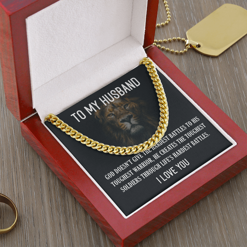 To My Husband, Father's Day Gift To Husband, Gifts For Husband, Husband Gifts - Cuban Link Chain Necklace by Best Gifts 305