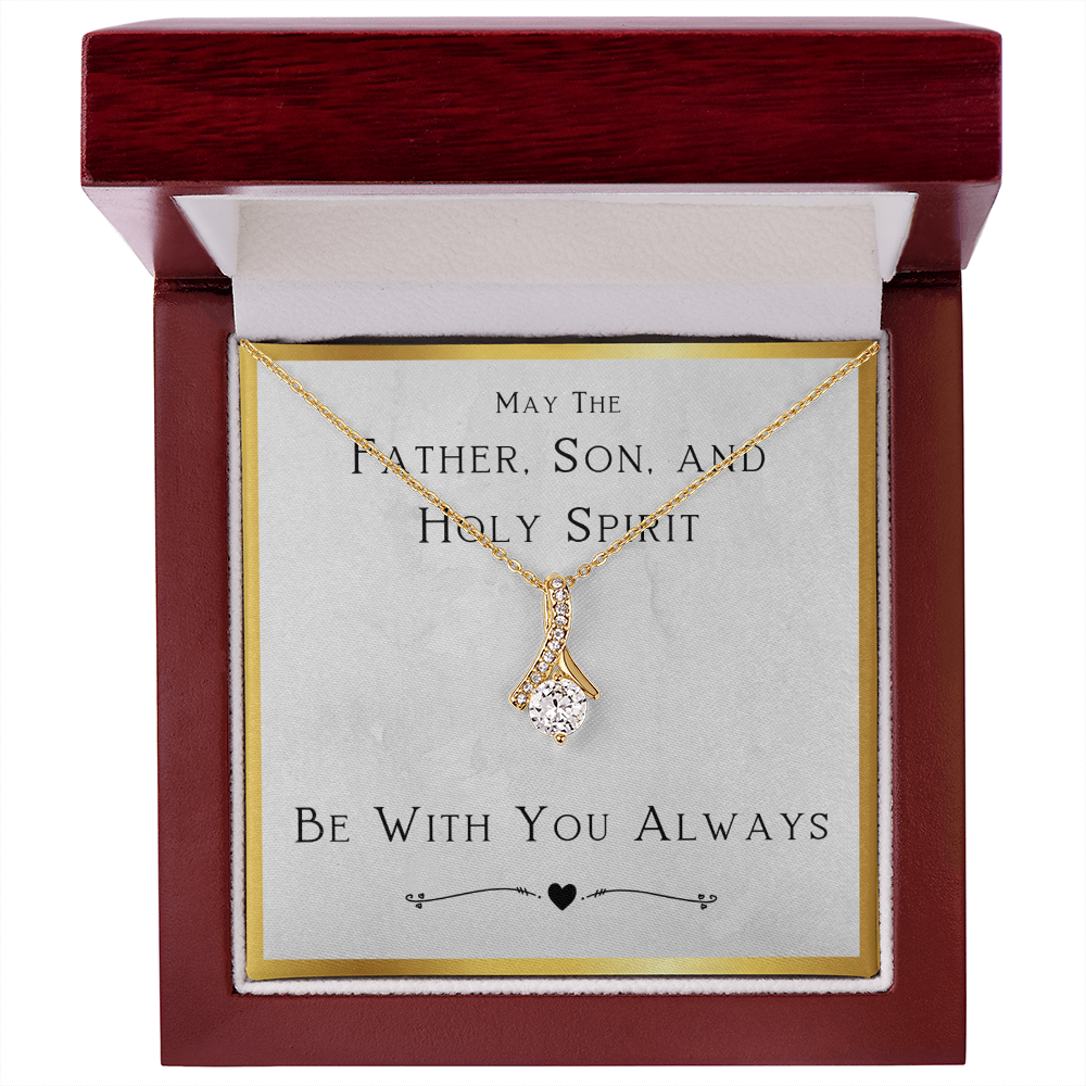 Christian Jewelry, For Women, Confirmation Gift For Girl, Gifts For Her, Holy Spirit Be With You, Catholic Gifts - Alluring Beauty Necklace with Message Card by Best Gifts 305