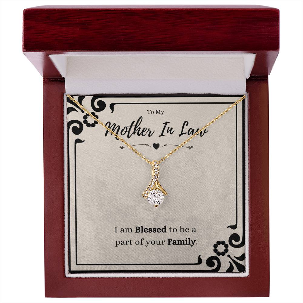 Mother In Law Gift, Blessed, Alluring Beauty Necklace With Message Card, Mother In Law Wedding Gift From Bride by Best Gifts 305