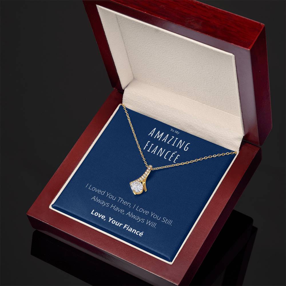 To My Amazing Fiancée Alluring Beauty Necklace Anniversary Message Card Jewelry Gift From Fiancé, Heartwarming Fiancée Valentines Day Present by Best Gifts 305