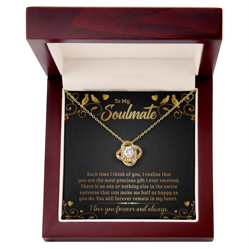 Soulmate Necklace | Precious Gift Love Knot with Message Card