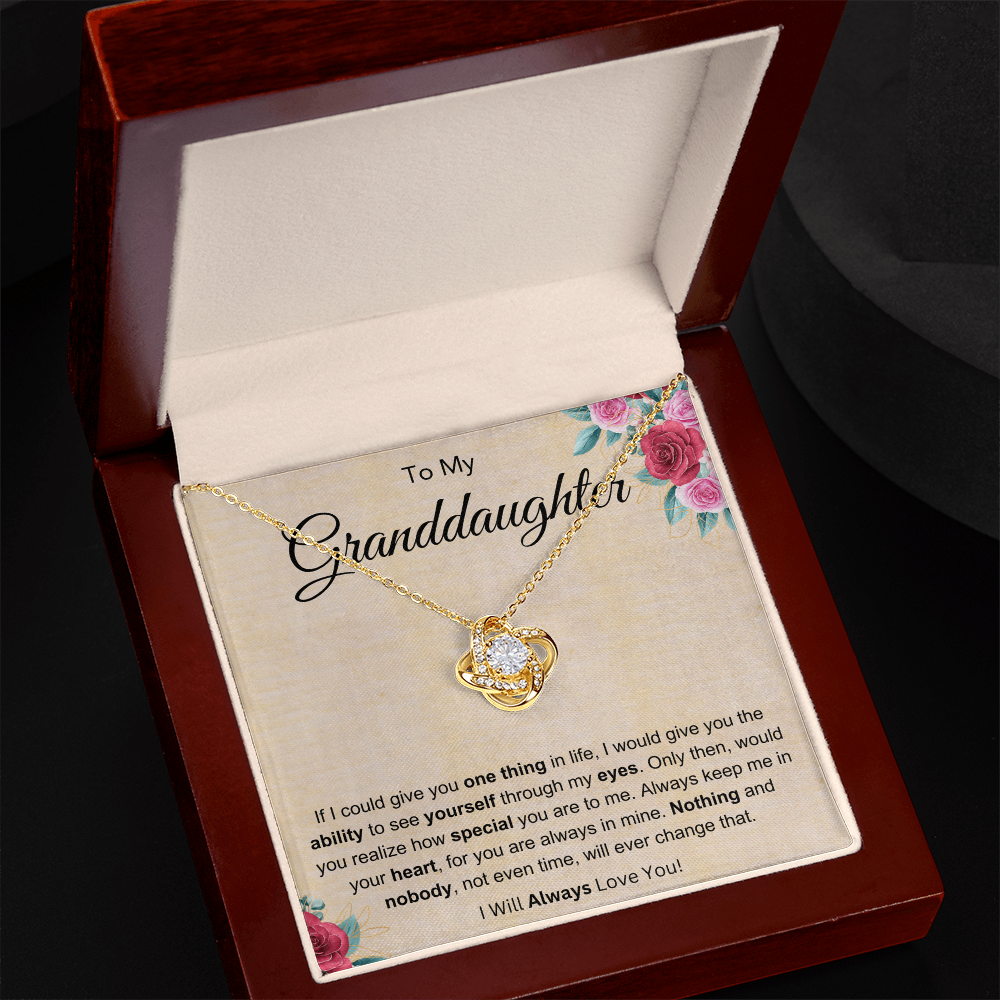 To My Granddaughter Love Knot Necklace From Grandmother, Gifts for Granddaughter, Granddaughter Birthday Gifts by Best Gifts 305
