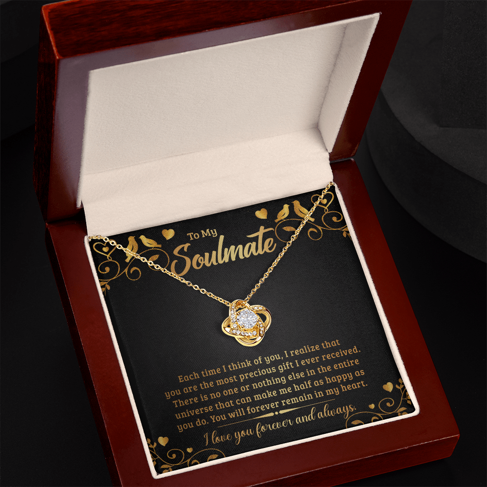 Soulmate Necklace | Precious Gift Love Knot with Message Card