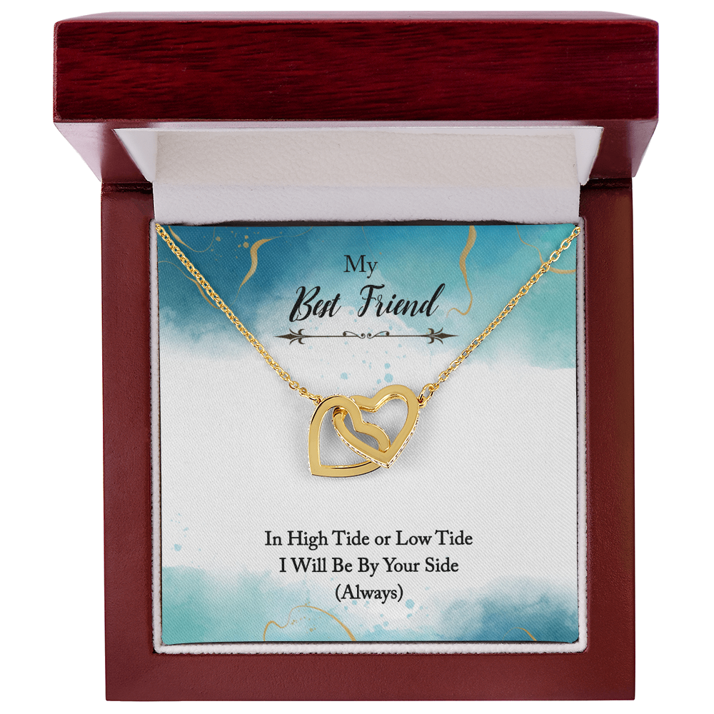 My Best Friend, Always Be By Your Side Jewelry, Interlocking Hearts Necklace For Best Friend, In High or Low Tide Gift for Best Friend by Best Gifts 305