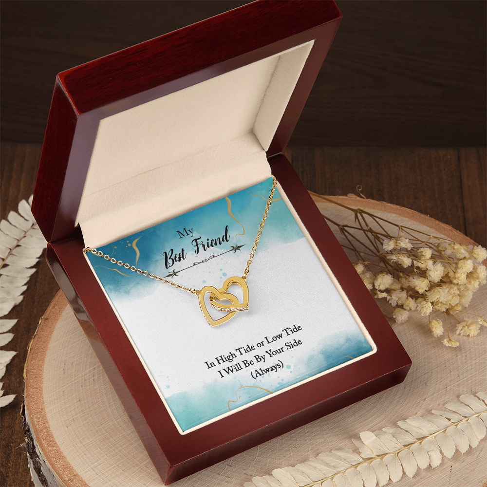 My Best Friend, Always Be By Your Side Jewelry, Interlocking Hearts Necklace For Best Friend, In High or Low Tide Gift for Best Friend by Best Gifts 305