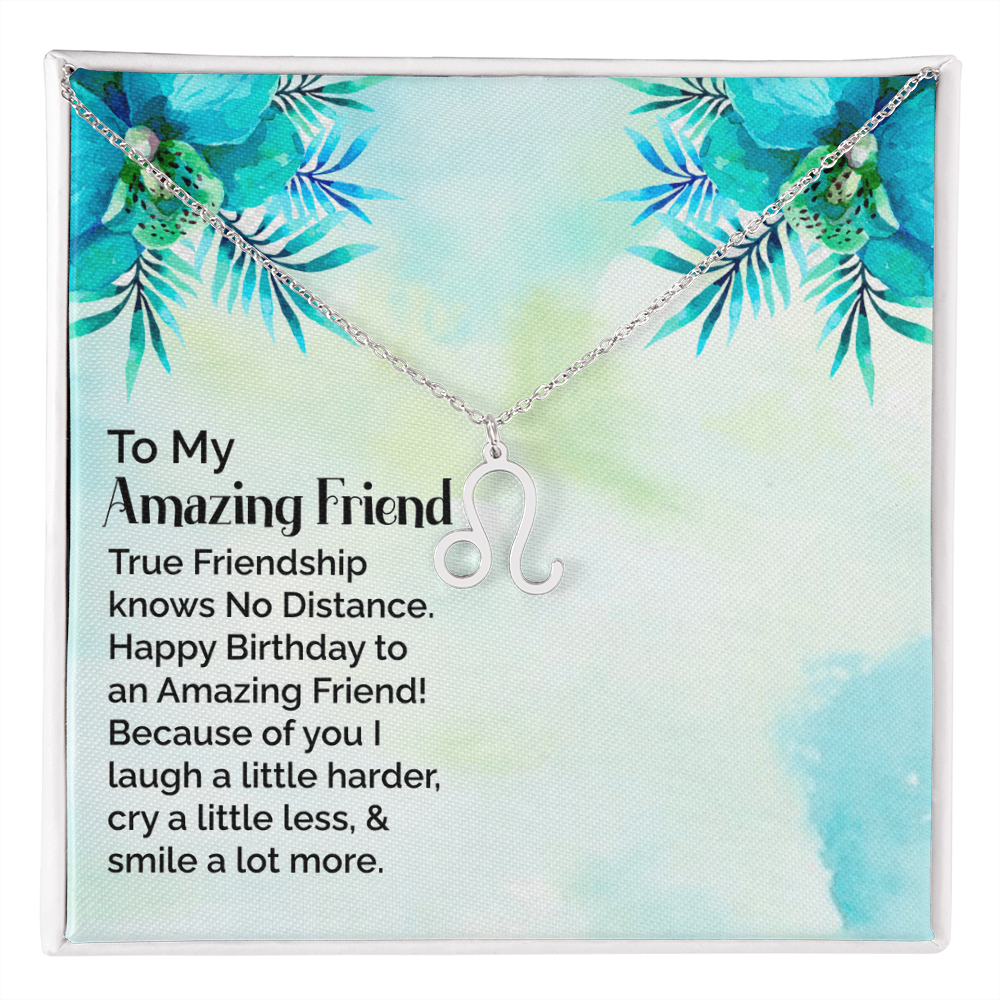 Happy Birthday To My Amazing Friend, Zodiac Name Necklace To My Amazing Friend, Friendship Jewelry, Gift For My Amazing Friend by Best Gifts 305
