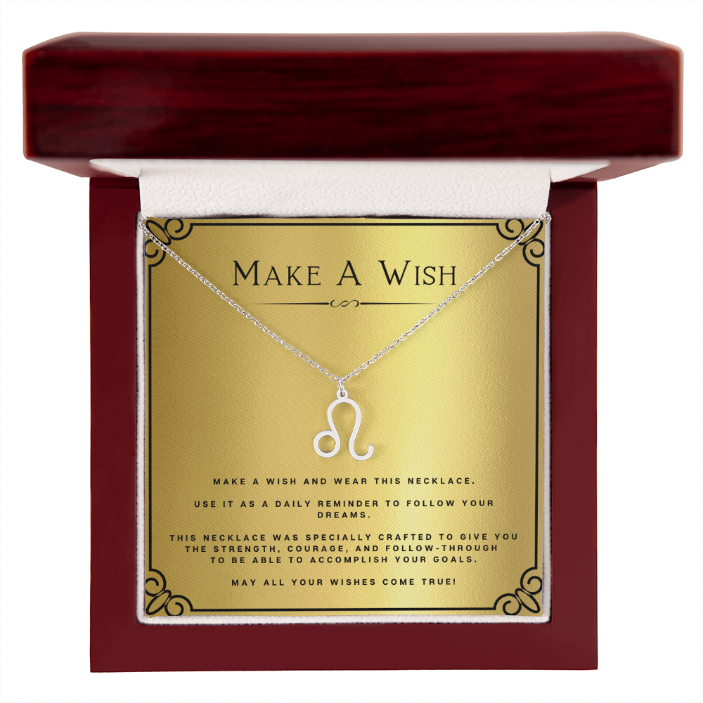 Wish Zodiac Name Necklace Birthday Gift Motivational Gift With Message Card Inspirational Christmas Present by Best Gifts 305