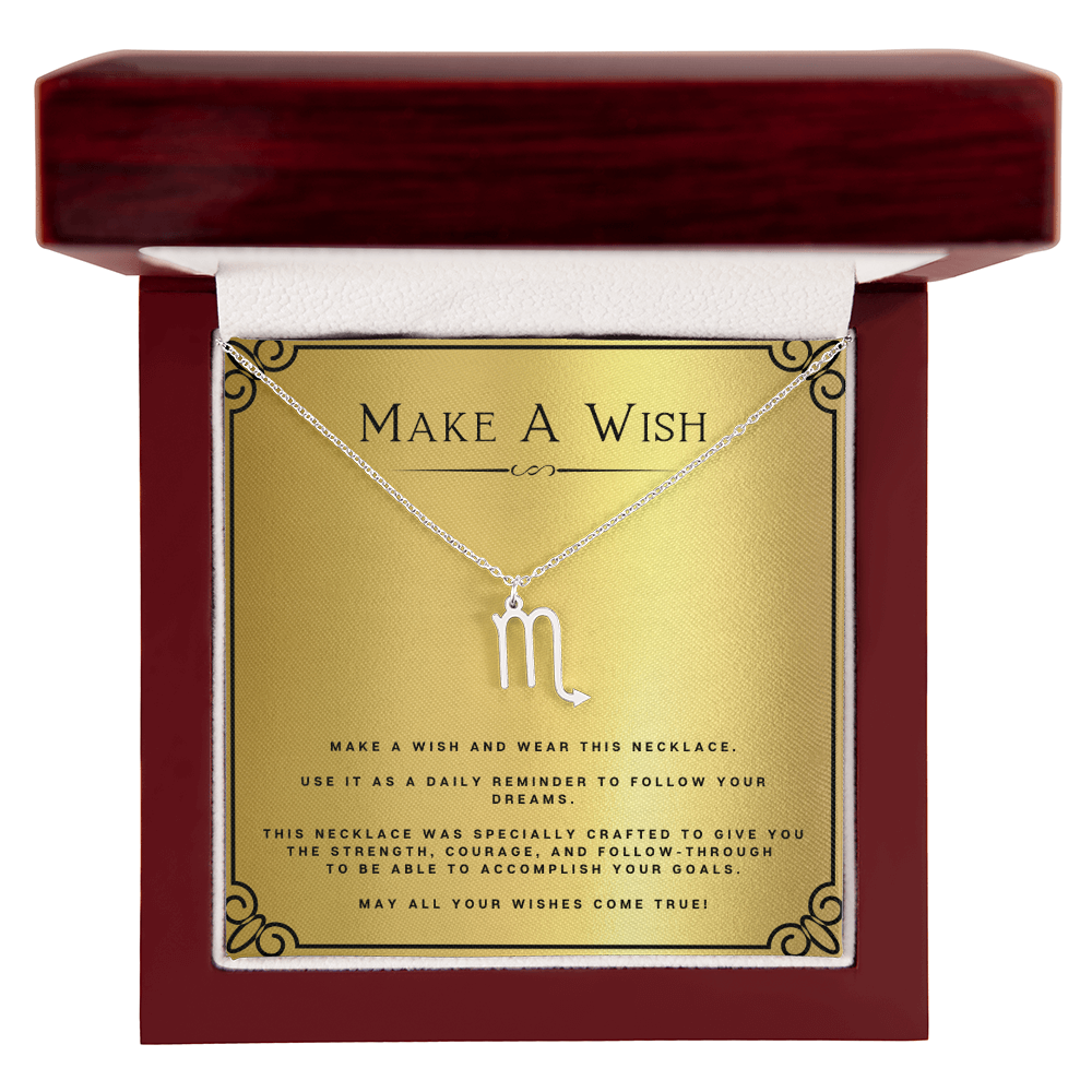 Wish Zodiac Name Necklace Birthday Gift Motivational Gift With Message Card Inspirational Christmas Present by Best Gifts 305