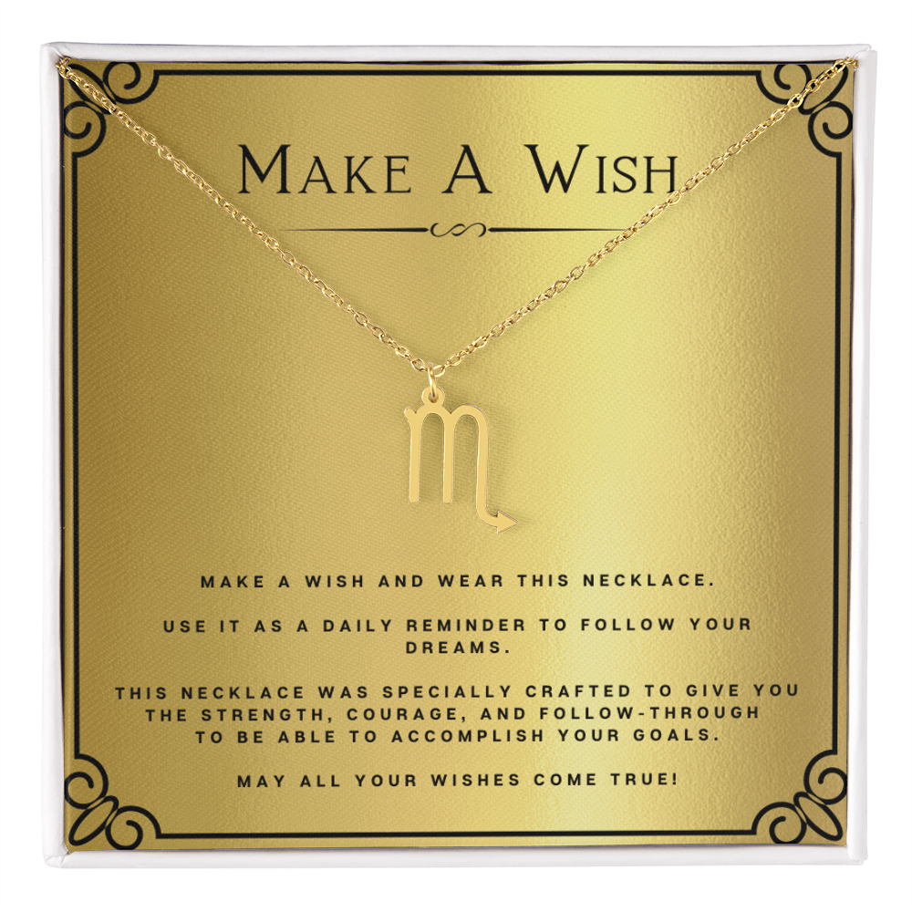 Wish Zodiac Name Necklace Birthday Gift Motivational Gift With Message Card Inspirational Christmas Present by Best Gifts 305