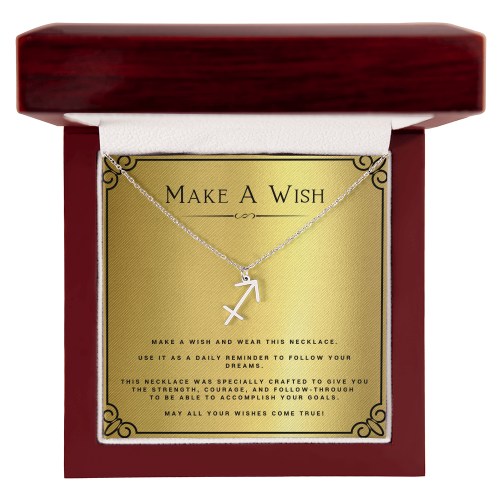 Wish Zodiac Name Necklace Birthday Gift Motivational Gift With Message Card Inspirational Christmas Present by Best Gifts 305