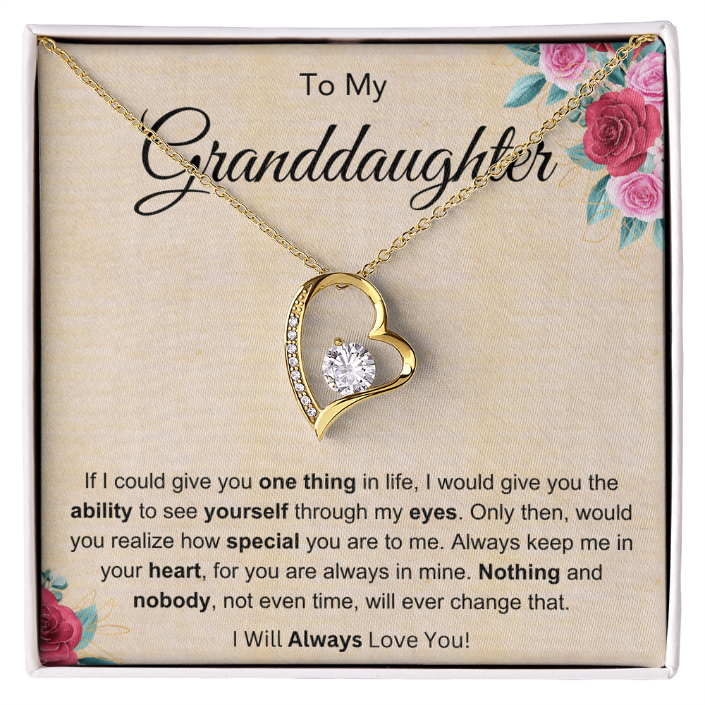 To My Granddaughter Forever Love Necklace From Grandmother, Gifts for Granddaughter, Granddaughter Birthday Gifts by Best Gifts 305
