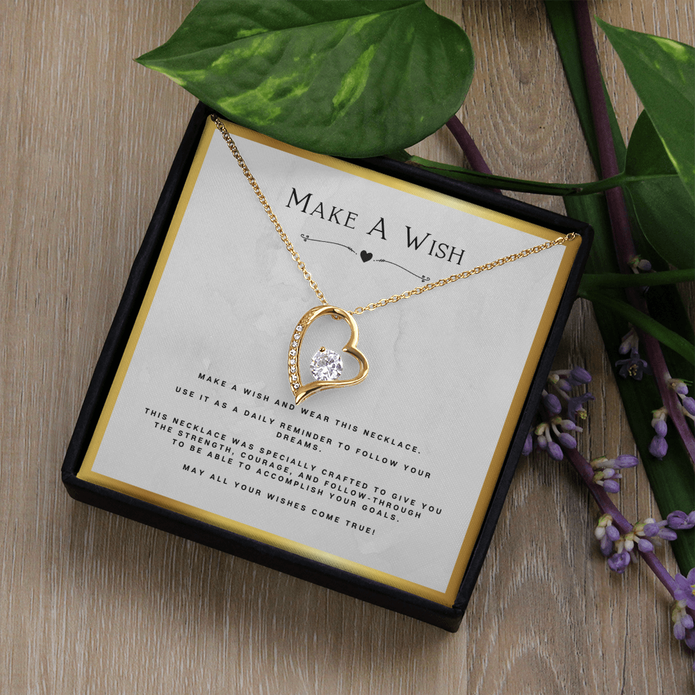 Wish Forever Love Necklace Birthday Gift Motivational Gift With Message Card Inspirational Christmas Present by Best Gifts 305