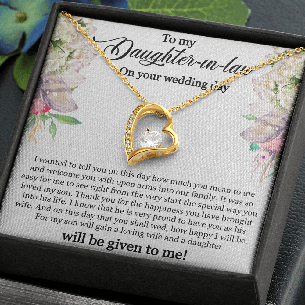 To My Daughter-In-Law, Forever Love Necklace For Daughter-In-Law, Welcome Gift For Daughter-In-Law, Jewelry Gift On Wedding Day by Best Gifts 305